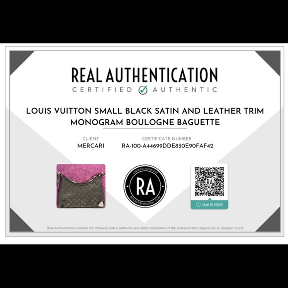 LOUIS VUITTON Small Black Satin and Leather Trim Monogram Boulogne Baguette - Picture 12 of 12